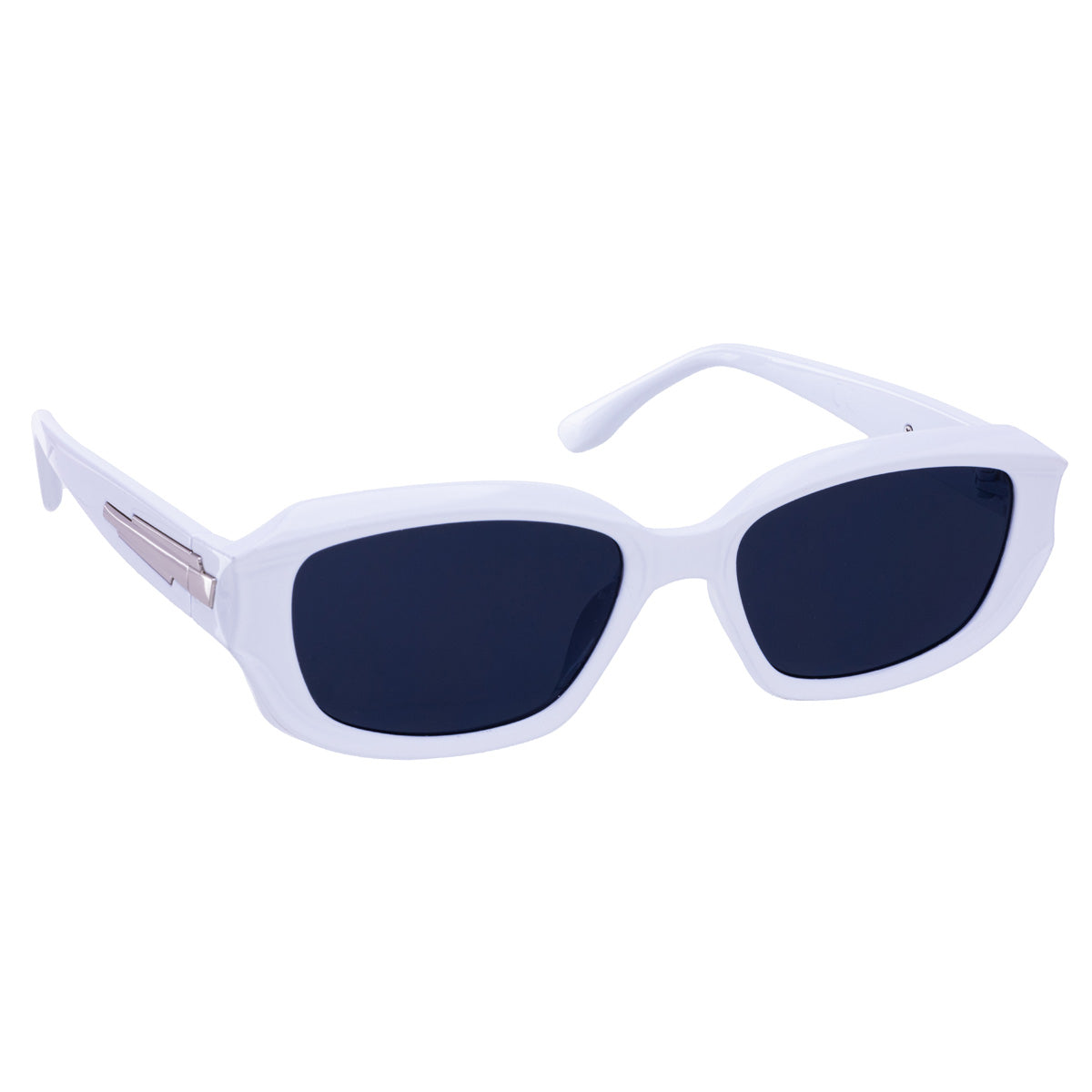 Rectangular sunglasses with bevelled corners