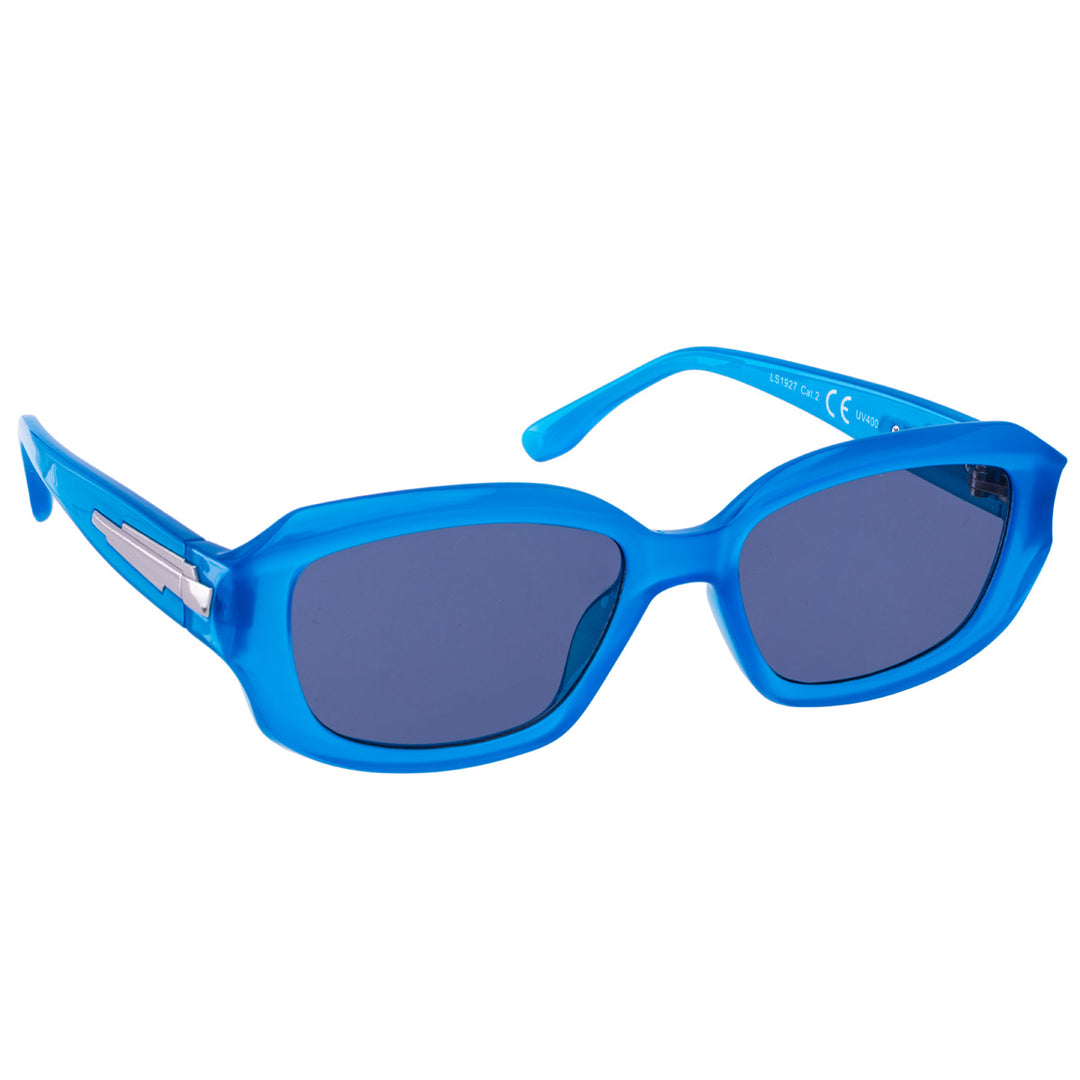 Rectangular sunglasses with bevelled corners