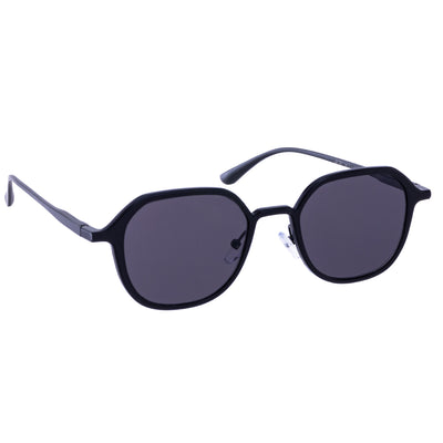 Angular sunglasses with metal frame