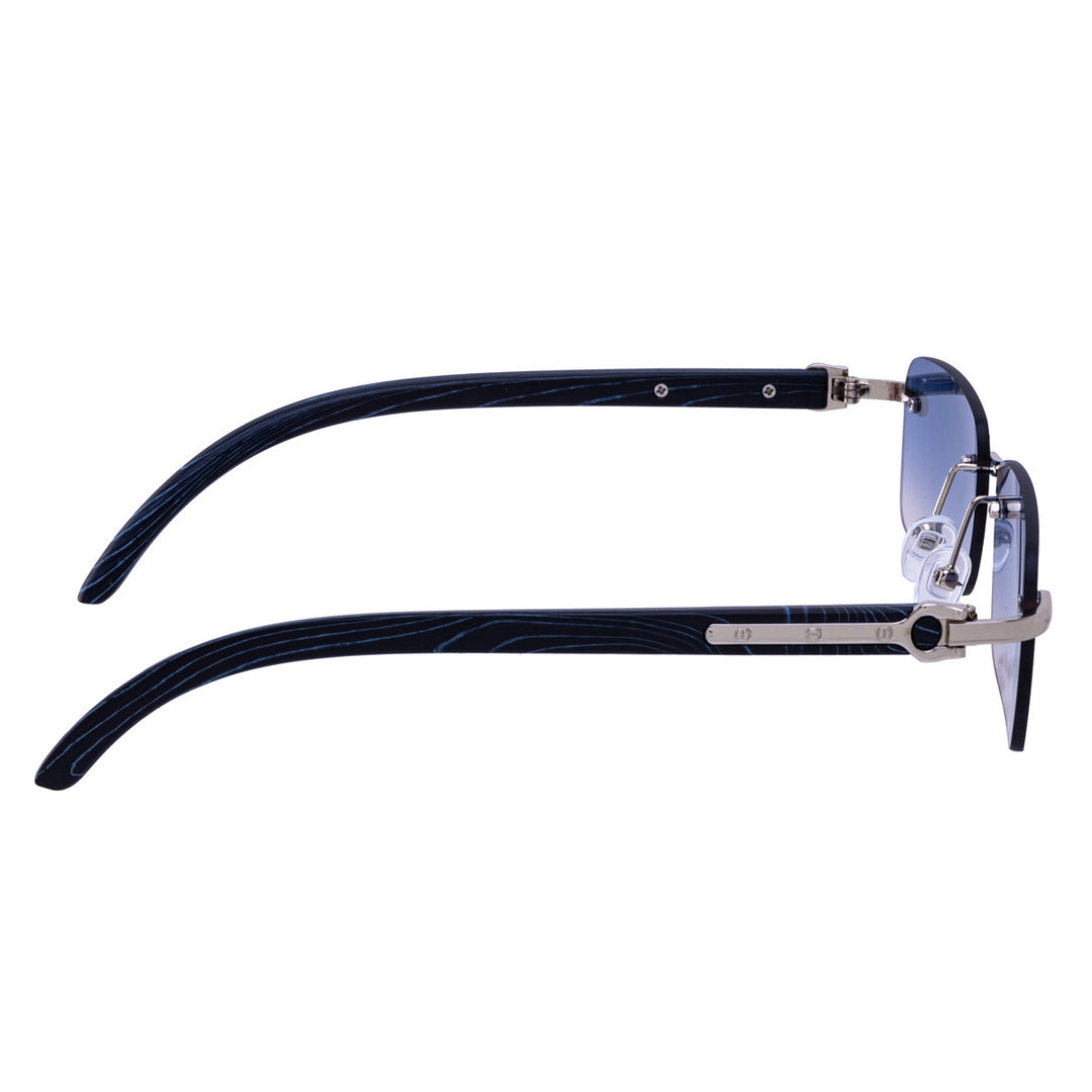 Low rectangular frameless sunglasses