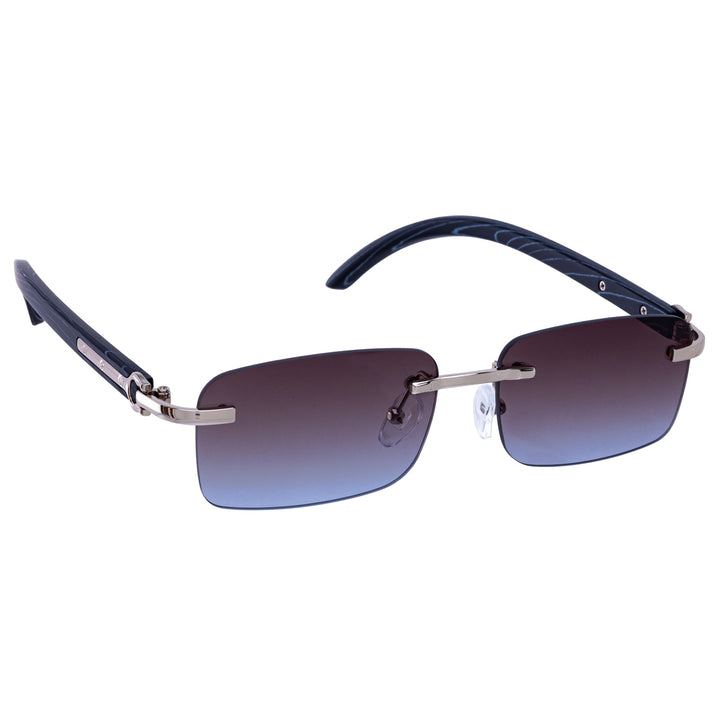 Low rectangular frameless sunglasses