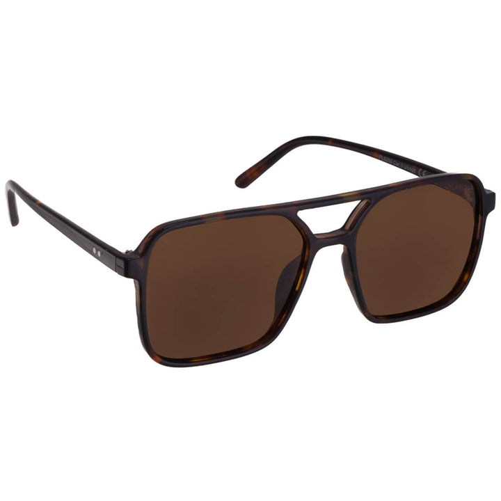 Vinkelformade stora polariserade solglasögon aviator