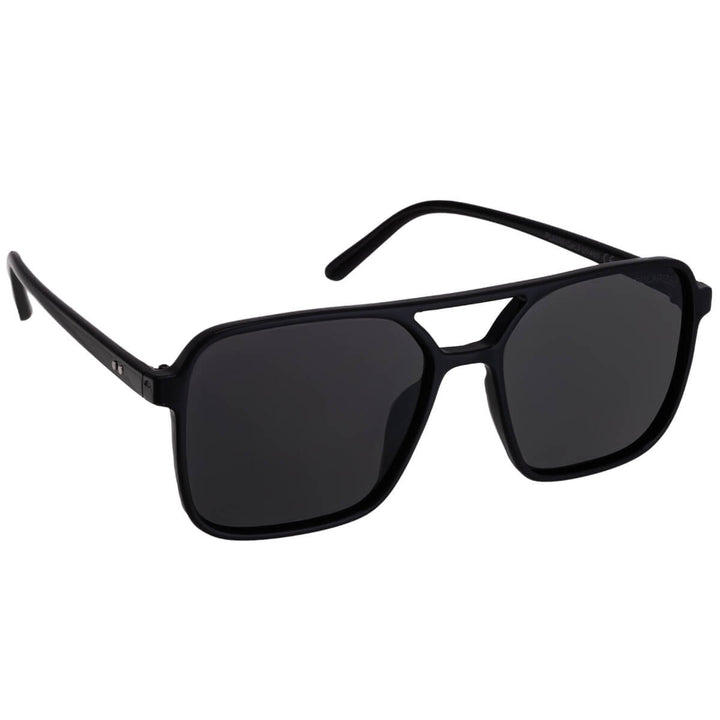 Vinkelformade stora polariserade solglasögon aviator