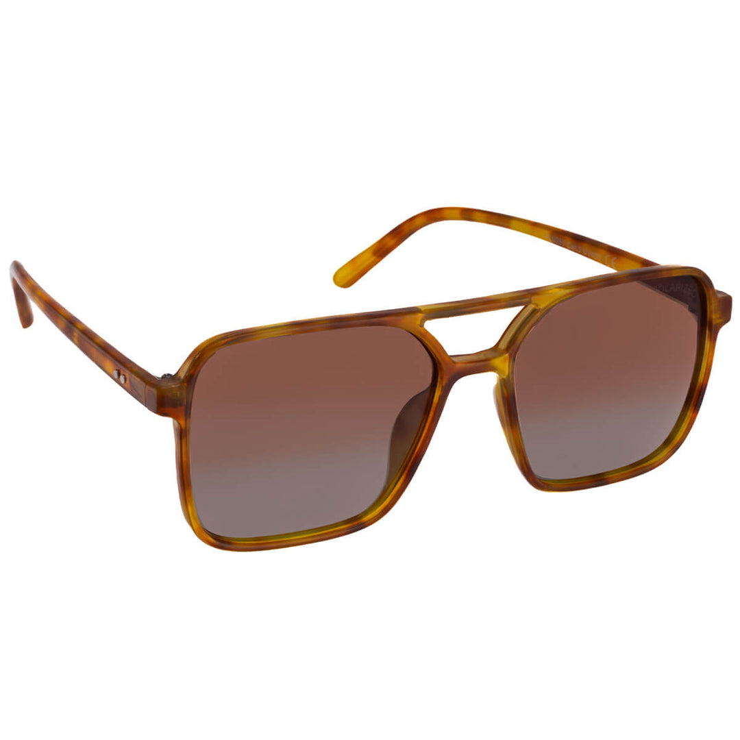 Vinkelformade stora polariserade solglasögon aviator