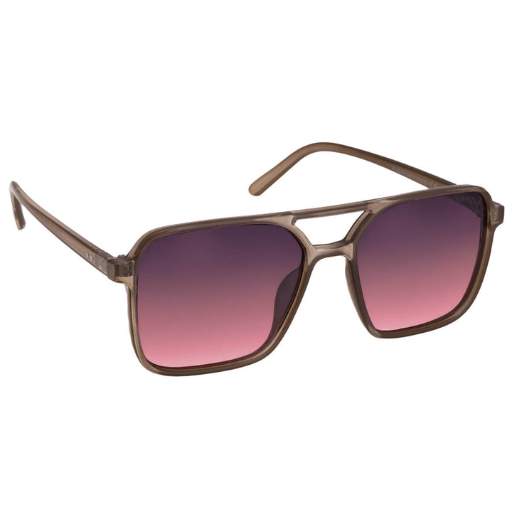 Vinkelformade stora polariserade solglasögon aviator