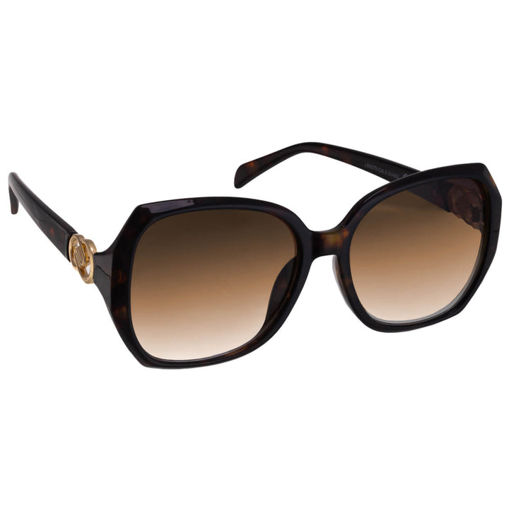 Stora solglasögon med dekorativa spännen