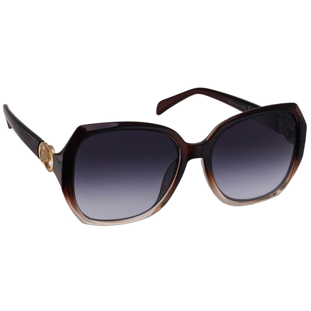 Stora solglasögon med dekorativa spännen