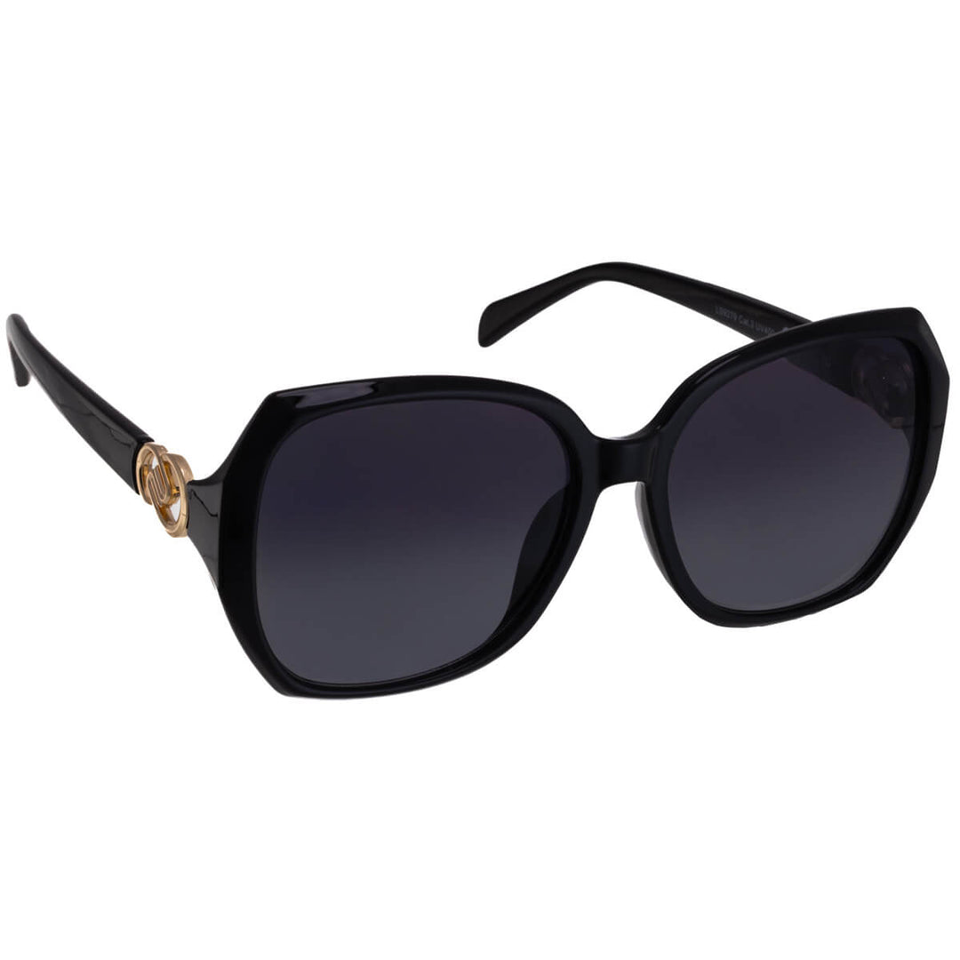 Stora solglasögon med dekorativa spännen