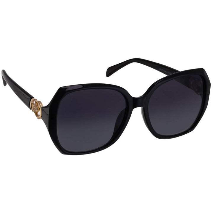 Stora solglasögon med dekorativa spännen