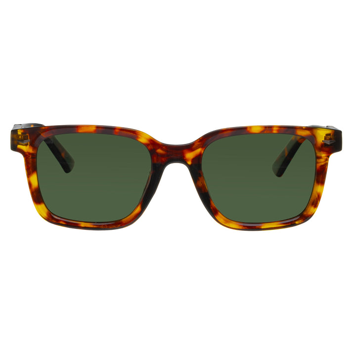 Wayfarer polarized sunglasses – angular style with metal accents