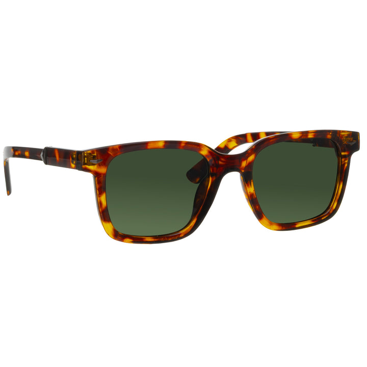 Wayfarer polarized sunglasses – angular style with metal accents