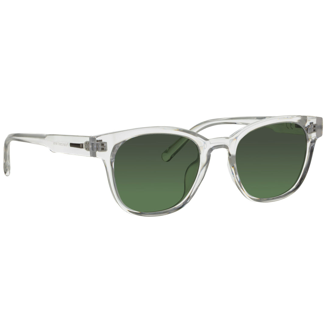 Wayfarer-solglasögon med polariserade glas – en modell med mjuka linjer
