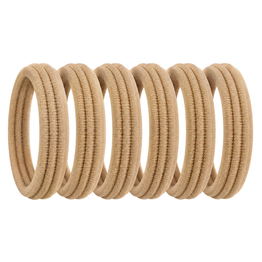 Seamless Hair Ties for Thick Hair, 6-Pack