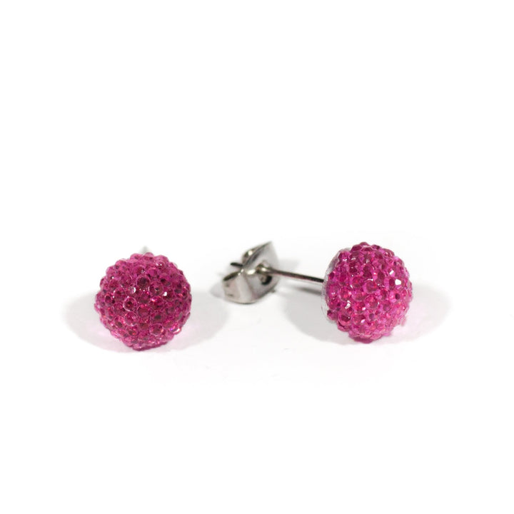 Shiny ball earrings 8mm