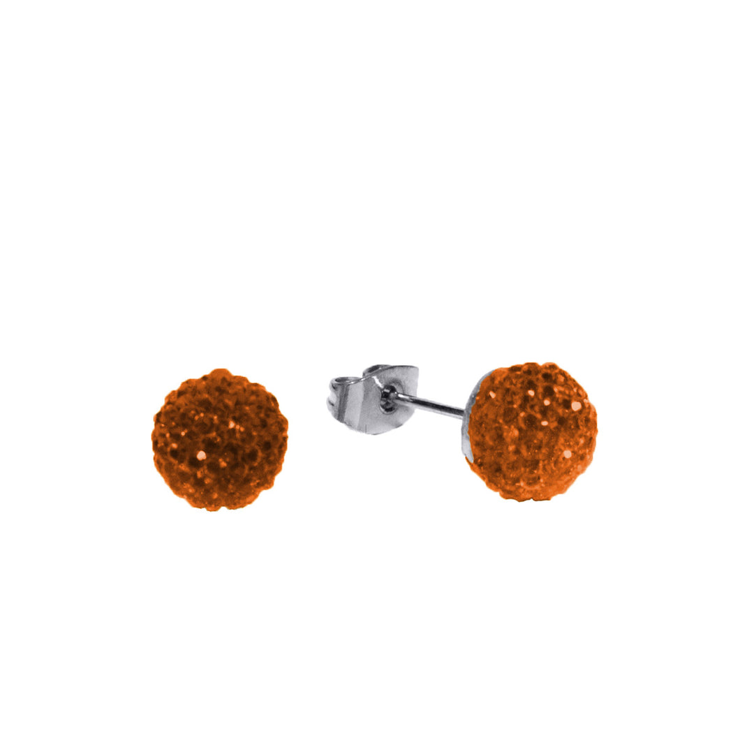 Shiny ball earrings 8mm