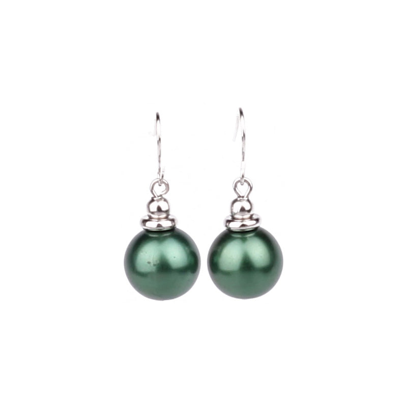 Hanging glass bead earrings (Steel 316L)