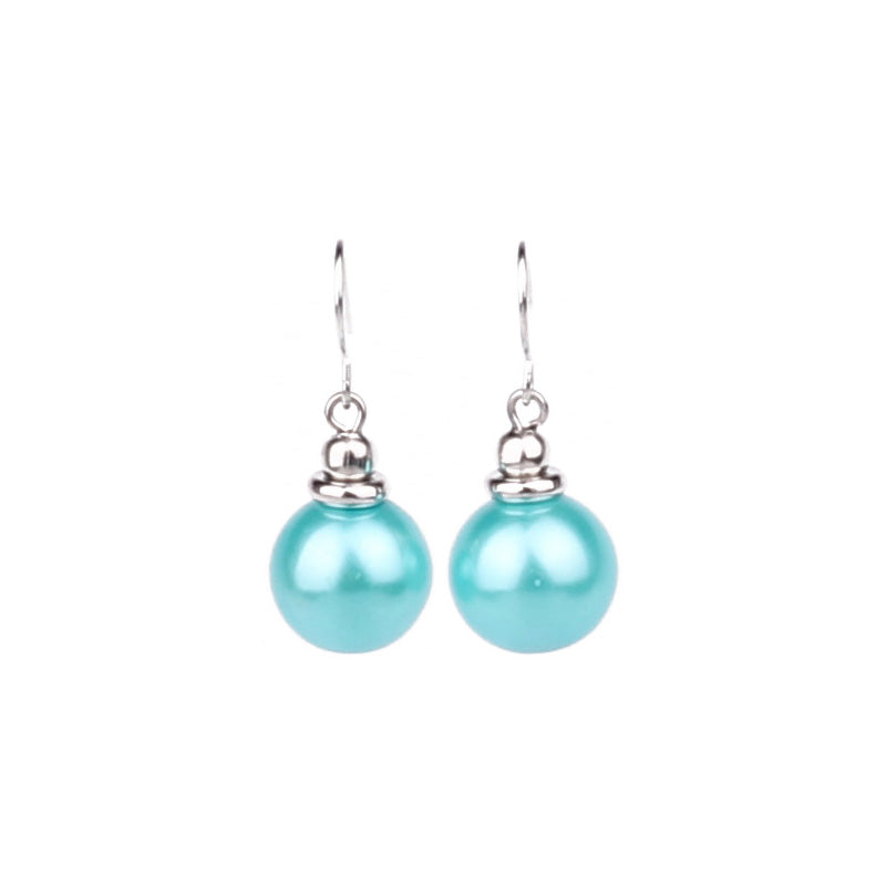 Hanging glass bead earrings (Steel 316L)