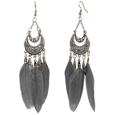 Big feather earrings