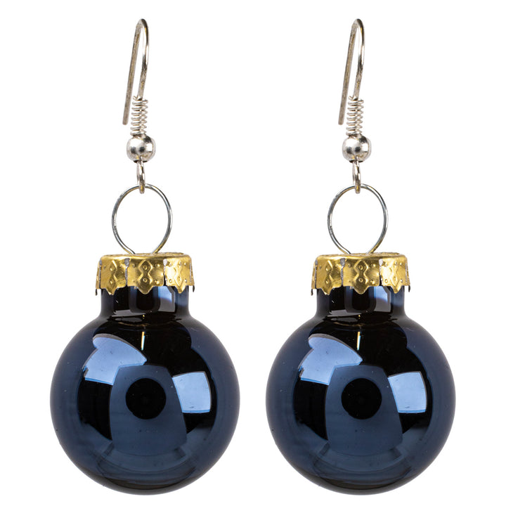 Mirroring Christmas ball earrings Christmas ornament ø1,9cm