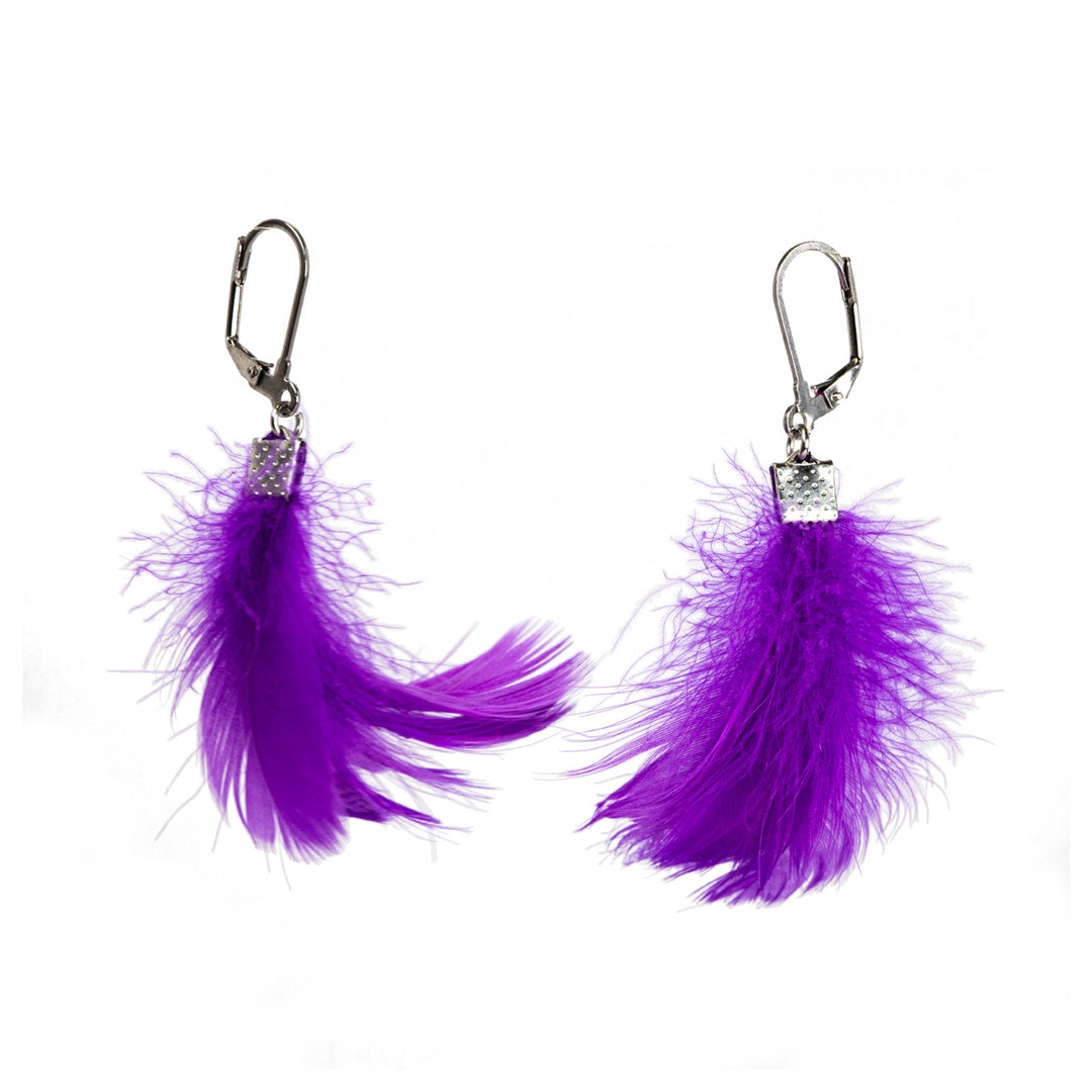 Feather earrings (steel 316L)