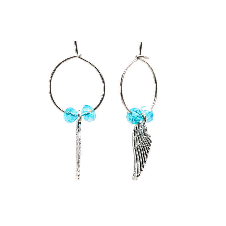 Ring hanging wing earring (steel)