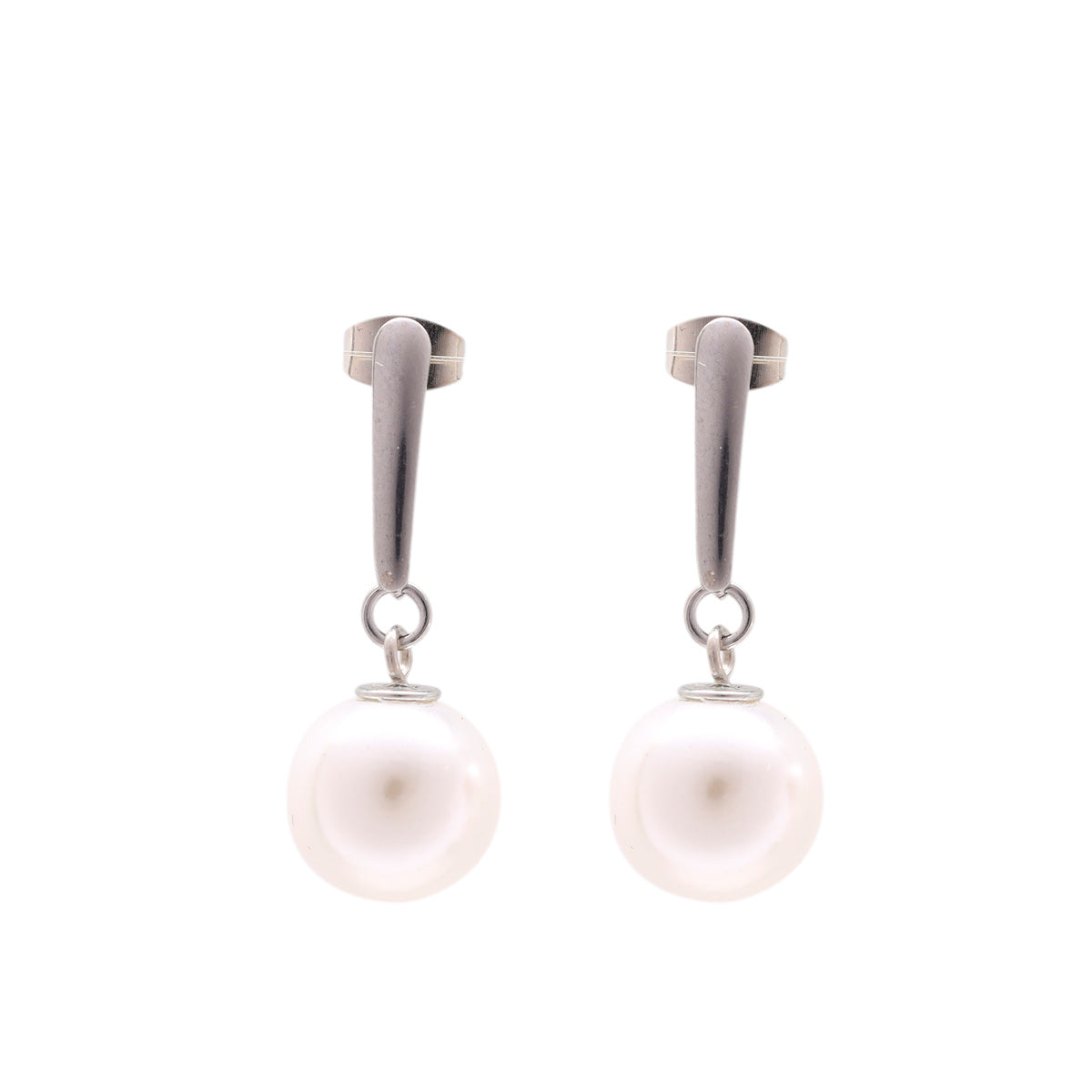 Pearl earrings hanging (steel 316L)
