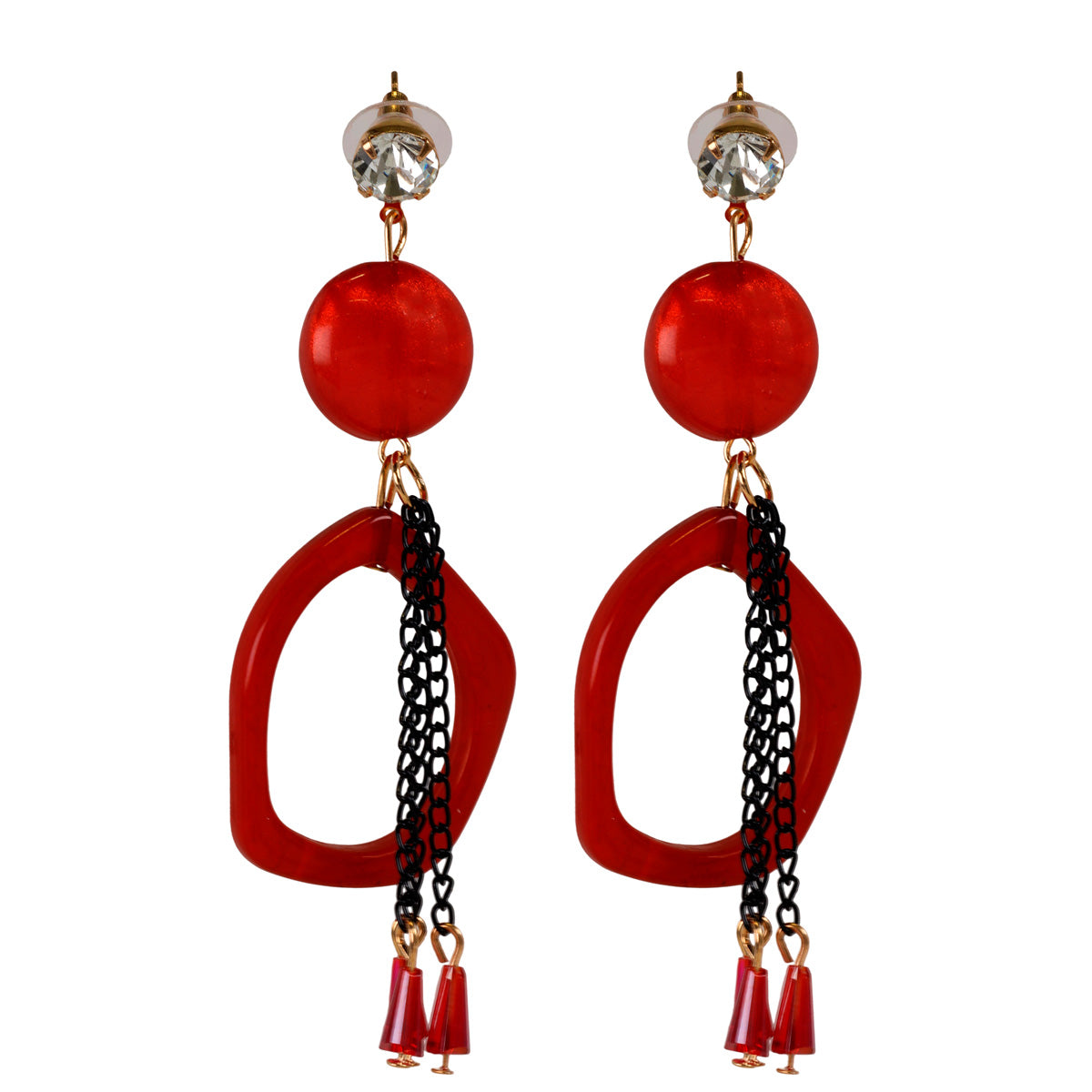 Chain hanging earrings