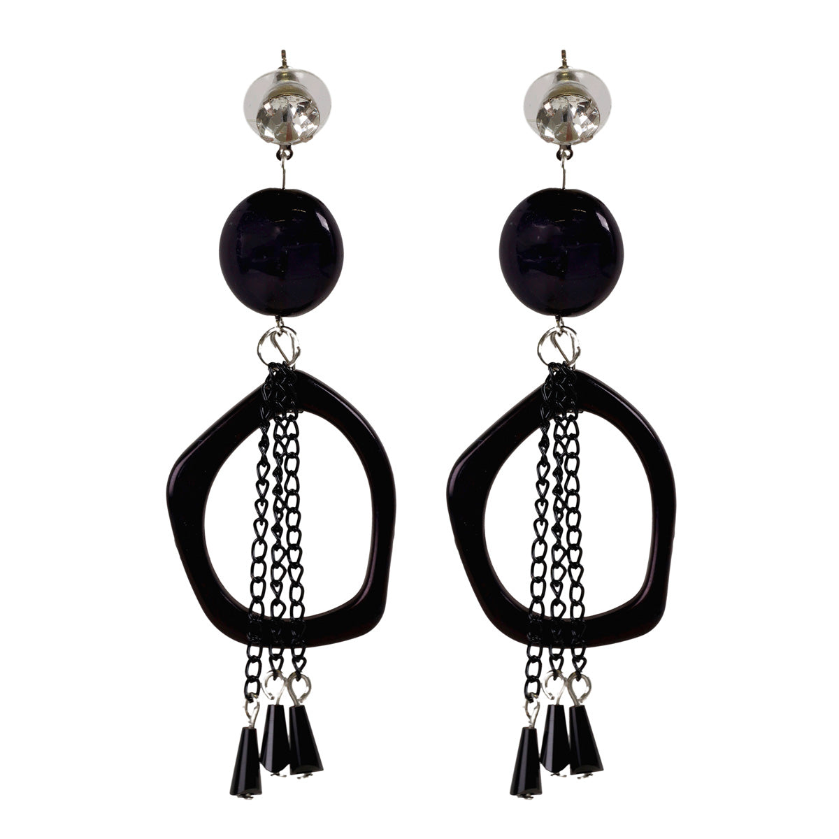 Chain hanging earrings
