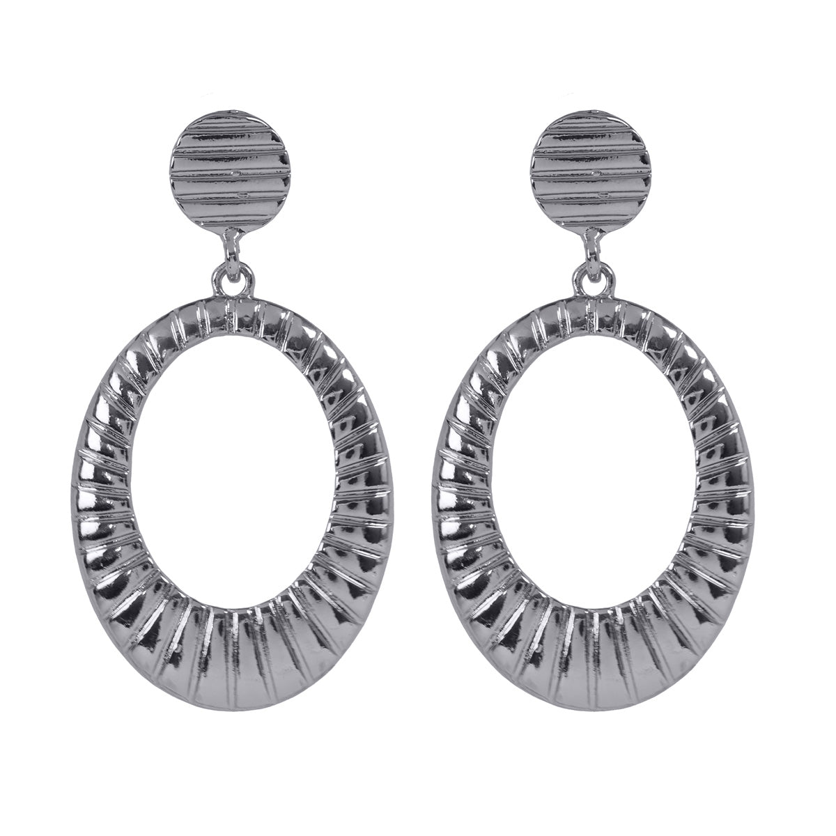 Metal hanging earrings