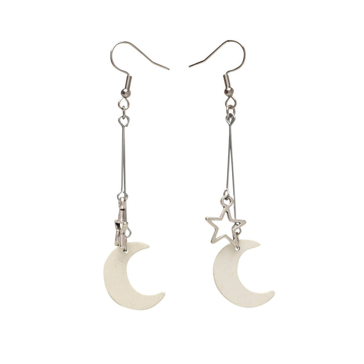 Moon and stars earring - Made in Finland (Steel 316L)