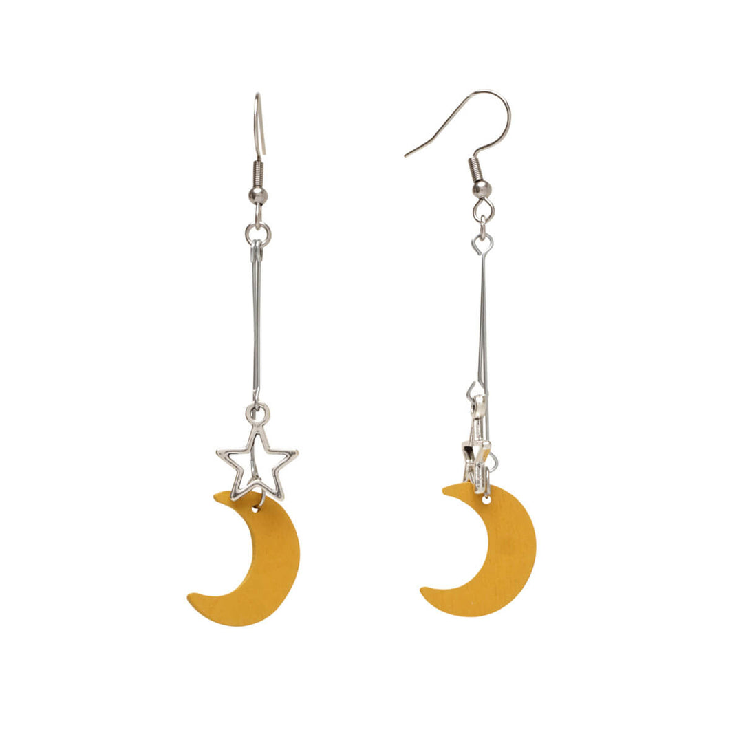 Moon and stars earring - Made in Finland (Steel 316L)