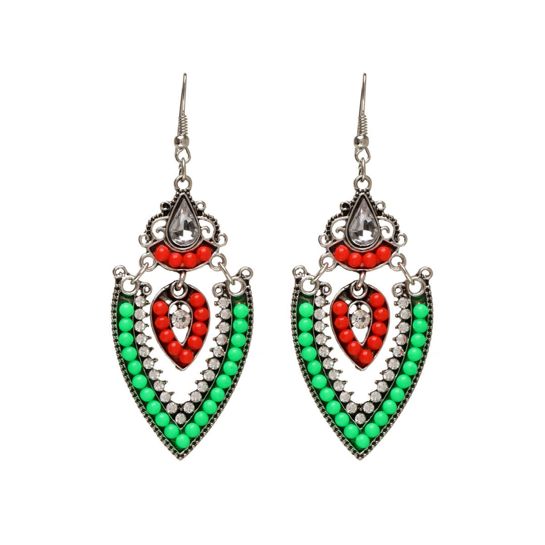 Multicolored hanging earrings