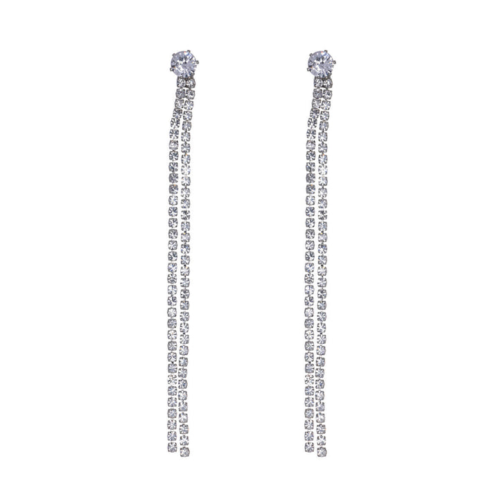 Hanging rhinestone earrings