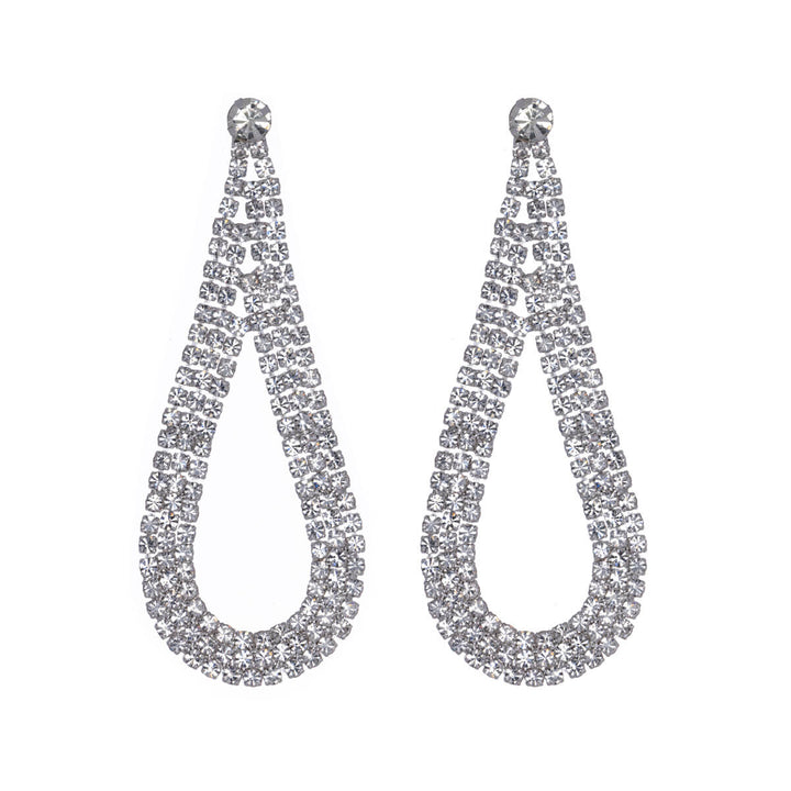 Drop rhinestone earrings festive earrings