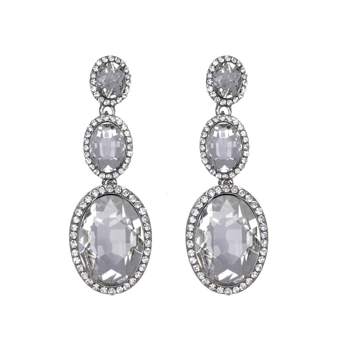 Oval for rhinestone earrings party earrings