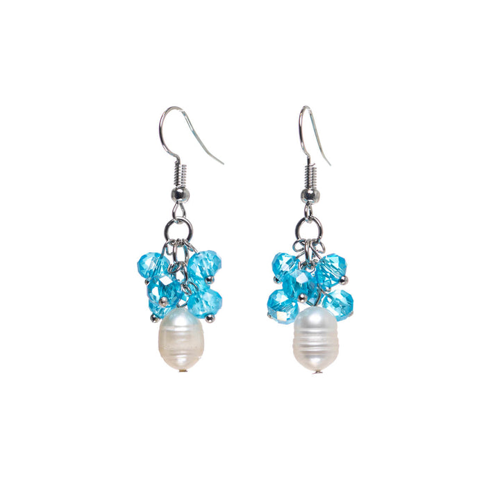 Pearl cluster earrings