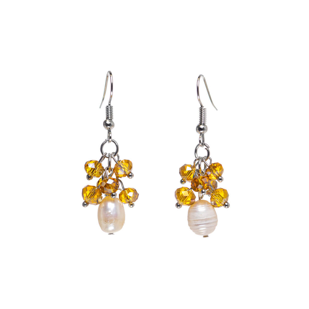 Pearl cluster earrings