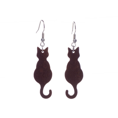Sitting cat tree earrings (Steel 316L)