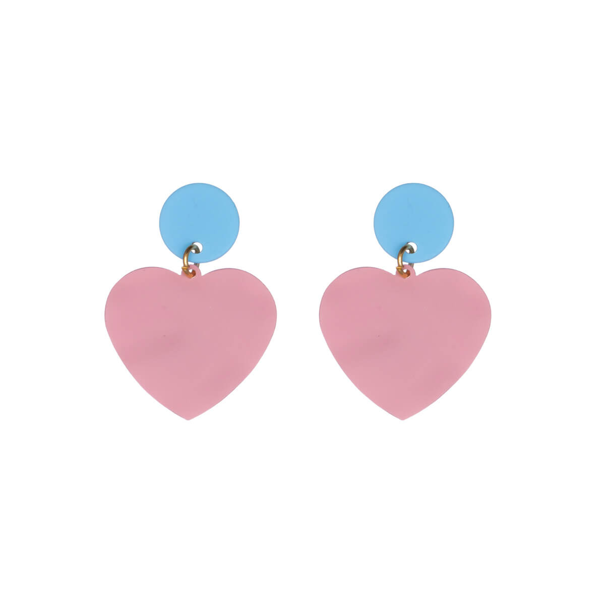 Bicoloured heart earrings
