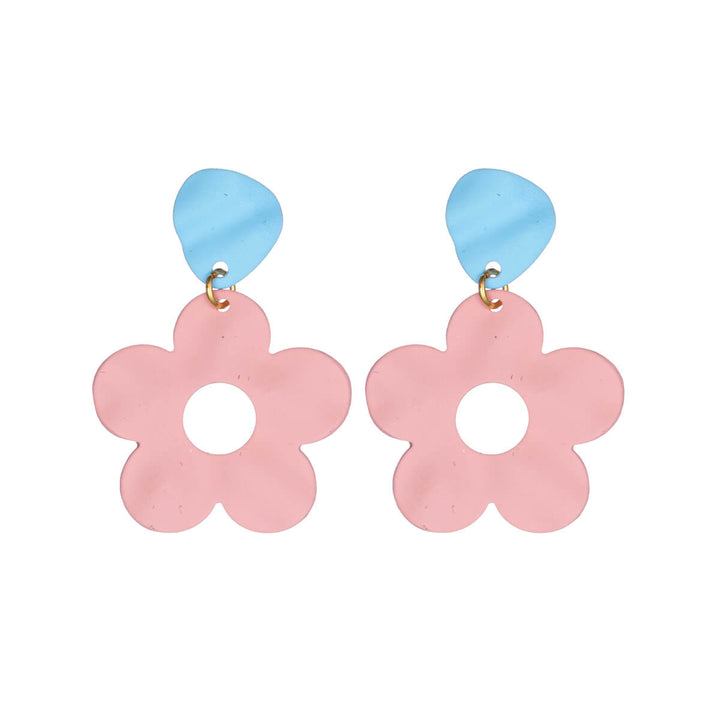 Two-tone flower earrings