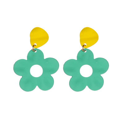 Two-tone flower earrings