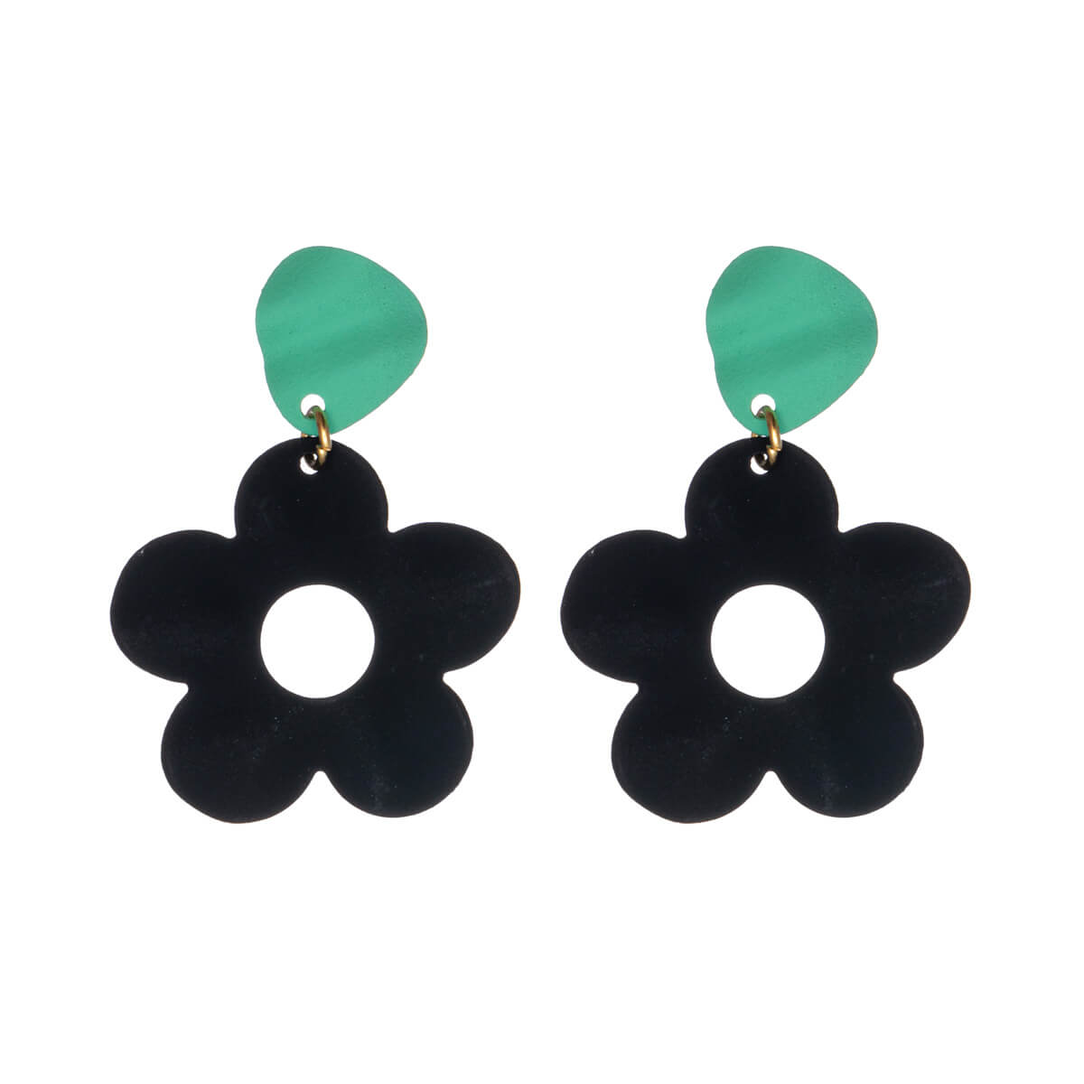 Two-tone flower earrings
