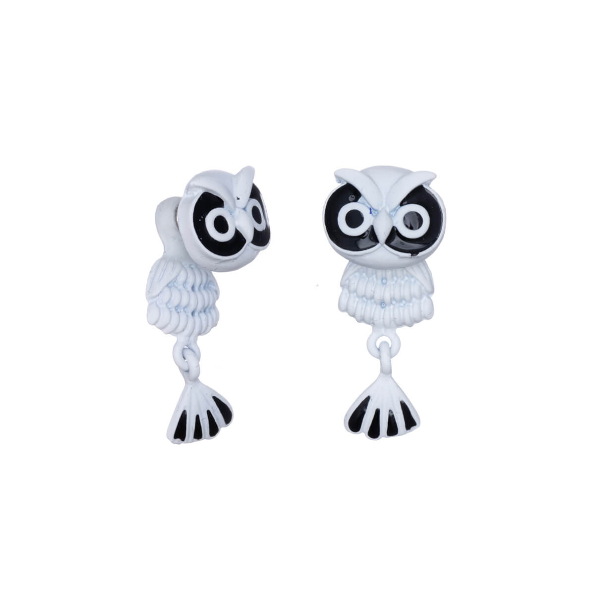 Hanging owl earrings