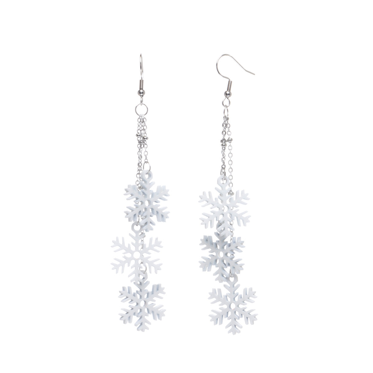 Hanging snowflake earrings (Steel 316L)