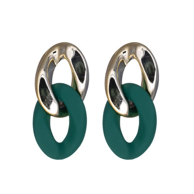 Chain earrings with big links