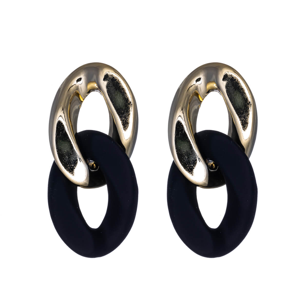 Chain earrings with big links