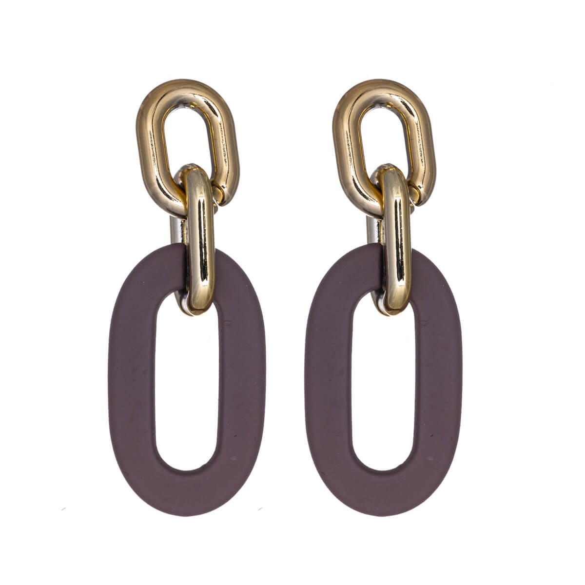 Hanging cable chain earrings