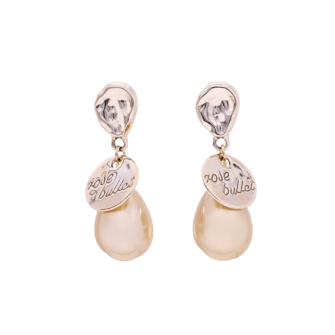 Hanging pearl drop earrings Love