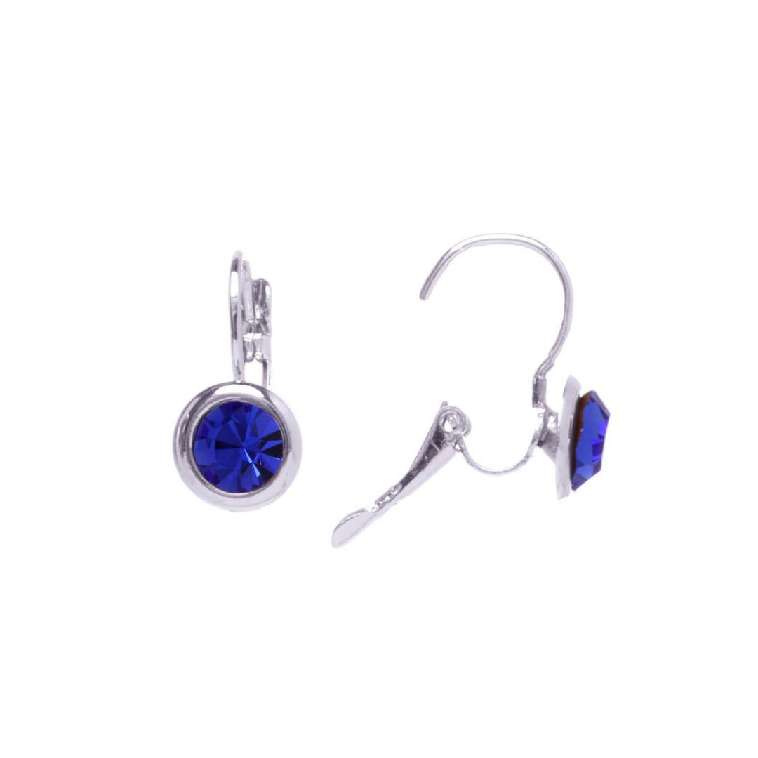 Hanging glass stone earring with hook