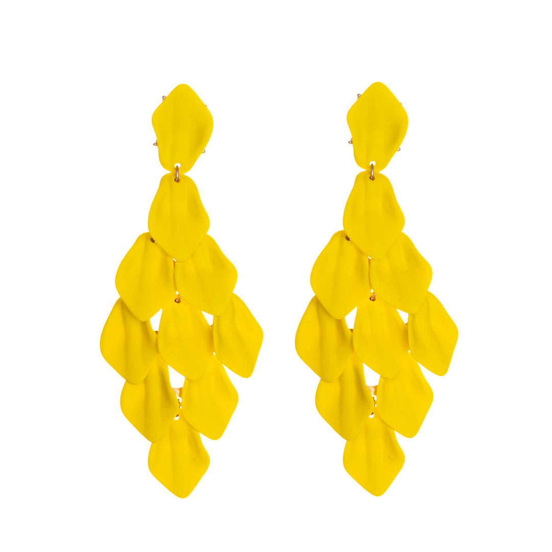 Square hanging flake earrings